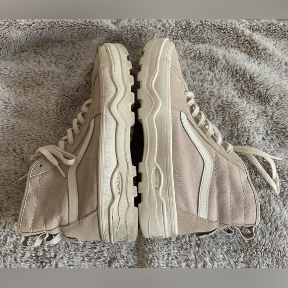 VANS Beige Sentry Sk8-Hi WC High Top Unisex Lugged Soles Sneakers  6.5M 8W - Picture 6 of 9